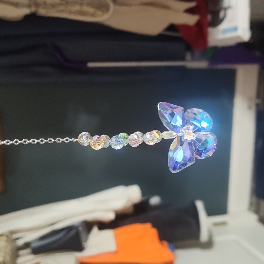 Suncatcher Crystal Butterfly Comes In Blue Green Blue And Yellow - Picture 8 of 9